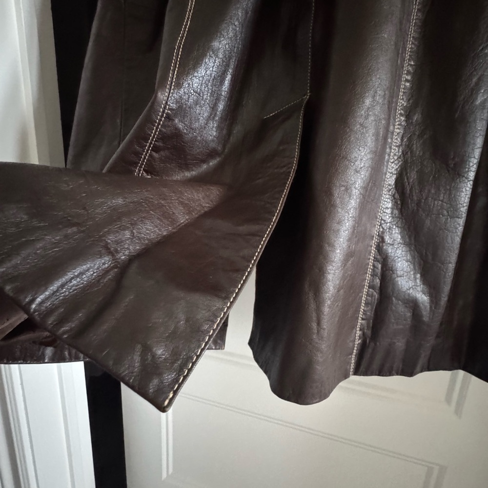Wilsons Leather Dark Brown Trench Coat Like new - Picture 8 of 8